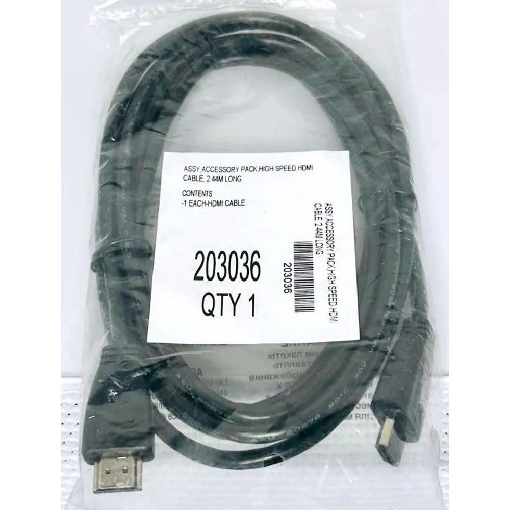 HDMI Cable Universal 8ft Black High Speed Accessory 203036 - Aprox. 8 ft.